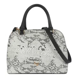 Baggit White Animal Effect Medium Bowling Bag image 1