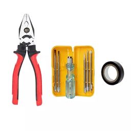 Agam Combination Plier 203 cm (8 inch), 5in1 Screwdriver Set, 1 Electrical Tape Combo (Set of 3)-picture-13