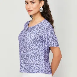 Code by Lifestyle Lilac Printed Top image 3