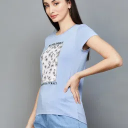 Fame Forever by Lifestyle Blue Graphic Print Top image 3