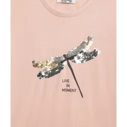Cantabil Kids Peach Embellished T-Shirt image 3