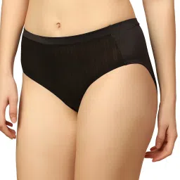 Triumph Black Striped Hipster Panty image 3