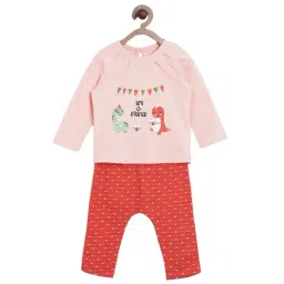 MINIKLUB Girls Multicolor Graphic Print Full Sleeves Top with Pants-picture-34