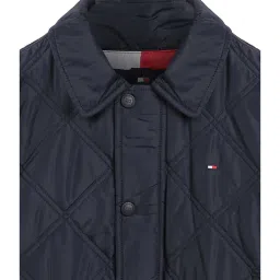 Tommy Hilfiger Kids Blue Quilted Full Sleeves Jacket image 3