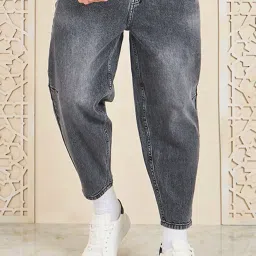 Styli Dark Grey Relaxed Fit Lightly Washed Jeans image 1