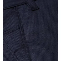 Sojanya Navy Regular Slim Fit Trousers image 4