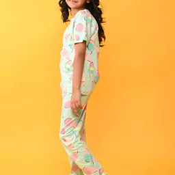 Anthrilo Kids Blue Cotton Printed T-Shirt Set image 3