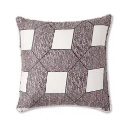 Swayam Brown & White Cotton 240 TC Cushion Covers - Set of 2 image 2