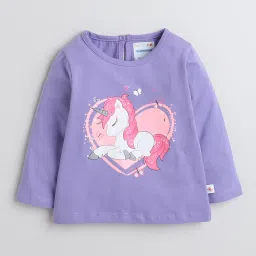 Bumzee Kids Purple & Pink Printed Full Sleeves T-Shirt (Pack Of 2) image 3