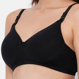 Inner Sense Black Non Wired Padded Nursing Bra (Pack Of 2) image 4