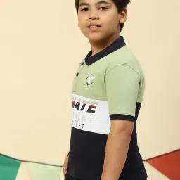 Monte Carlo Kids Green & navy Printed Polo T-Shirt image 3