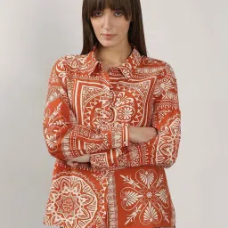 Vero Moda Umber Printed Casual Shirt image 1