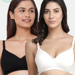 Inner Sense Multicolored Non Wired Padded Nursing Bra (Pack Of 2) image 1