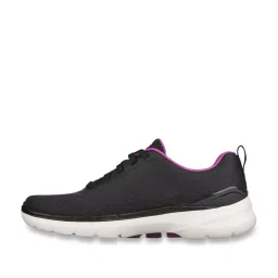 Skechers Women's GO WALK 6 - SPRING HORIZON Black Purple Walking Shoes image 3