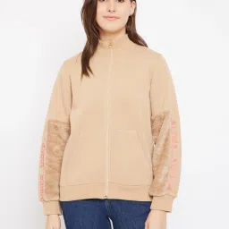 MADAME Beige Regular Fit Sweatshirt image 1