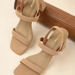 Rocia by Regal Women's Beige Sling Back Sandals image 1