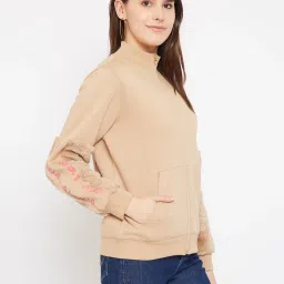 MADAME Beige Regular Fit Sweatshirt image 4