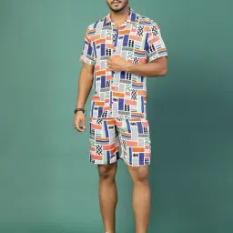 Rigo Multicoloured Slim Fit Printed Co-Ord Set-image-48