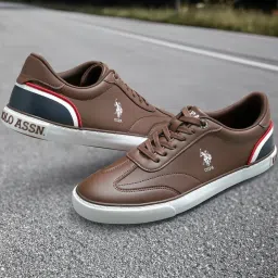 U.S. Polo Assn. Men's Brown Casual Sneakers image 1