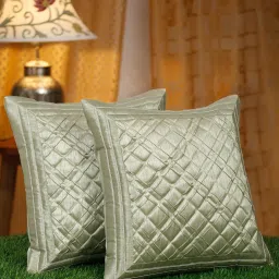 HOSTA HOMES Olive Polyester Cushion Covers - Set of 2 image 1