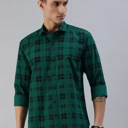 DEZANO Slim Fit Checked Casual Shirt-picture-11