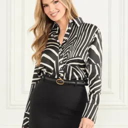 MARCIANO by GUESS Black Polyester Printed Long Sleeves Shirt-picture-37