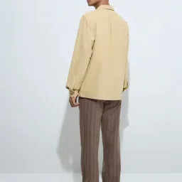 ETA by Westside Yellow Floral Embroidered Relaxed-Fit Cotton Shirt image 2