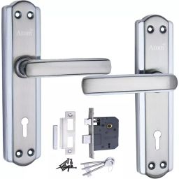 Atom Iron Multicolor Door Handle Lock Set, WIH606CPL-2-picture-30
