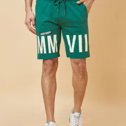 Being Human Green Regular Fit Printed Shorts-picture-42