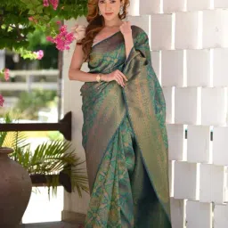 Beatitude Green Banarasi Saree-picture-24