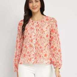 FableStreet Orange Printed Top-picture-39
