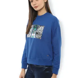 Van Heusen Blue Printed Sweatshirt image 3