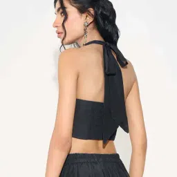 Akkriti By Pantaloons Jet Black Regular Fit Embroidered Top image 2