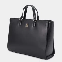 Tommy Hilfiger Black Logo Satchel Bag image 4