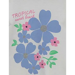 Tiny Girl Kids White Floral Print Top image 4