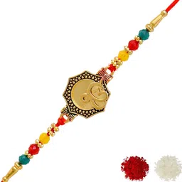MEIRA JEWELLERY Set Of 1 Rakhi With Roli Chawal-picture-30