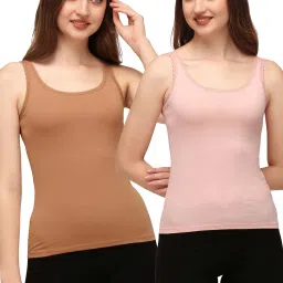 Soie Brown & Pink Camisole - Pack of 2 image 1
