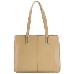 Toteteca Beige Solid Medium Shoulder Handbag-picture-12