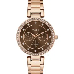 TIMEX Brown Round Dial Analog Womens Watch - TWEL18721-picture-11