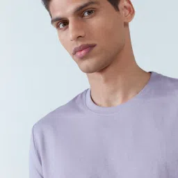 WES Casuals by Westside Lilac Eco-Save Slim-Fit T-Shirt image 4