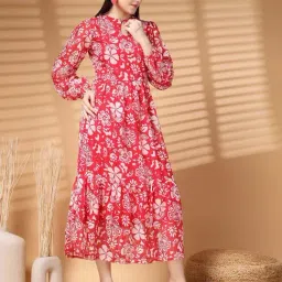 Melon By plusS Red Printed A-Line Dress image 2