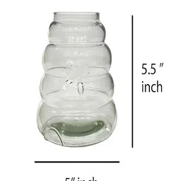 LHC Unisex Wide Mouth Transparent Glass Flower Vase image 5