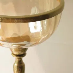 Pure Home and Living Amber Glass Decorative Bowls image 2