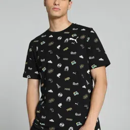 Puma Delhi City Black Relaxed Fit Printed Cotton Sports T-Shirt-image-94