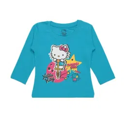Bodycare Kids Dark Blue Kitty Print Full Sleeves T-Shirt-picture-31