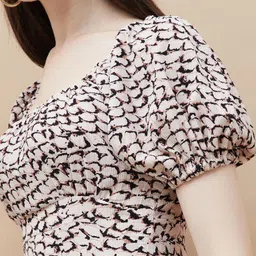 CODE by Lifestyle Floral Print Puff Sleeve A-Line Dress image 4