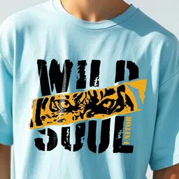 THE BEETEL HOUSE Printed Round Neck Oversized Cotton T-shirt image 3