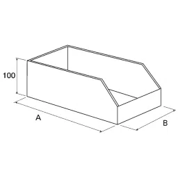 RS PRO Cardboard Storage Bin, 100 mm x 100 mm, Red Model No 2281116 (Pack of 25) image 3