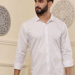 VFG Men Solid Spread Collar Cotton Formal Shirt-picture-35