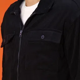 V-Mart Textured Chest Pocket Spread Collar Cotton Shirt image 4